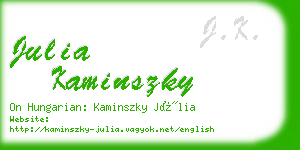 julia kaminszky business card